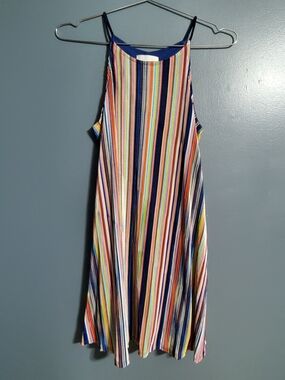 The Cove Multicolor Striped Halter Dress Women's Size Small